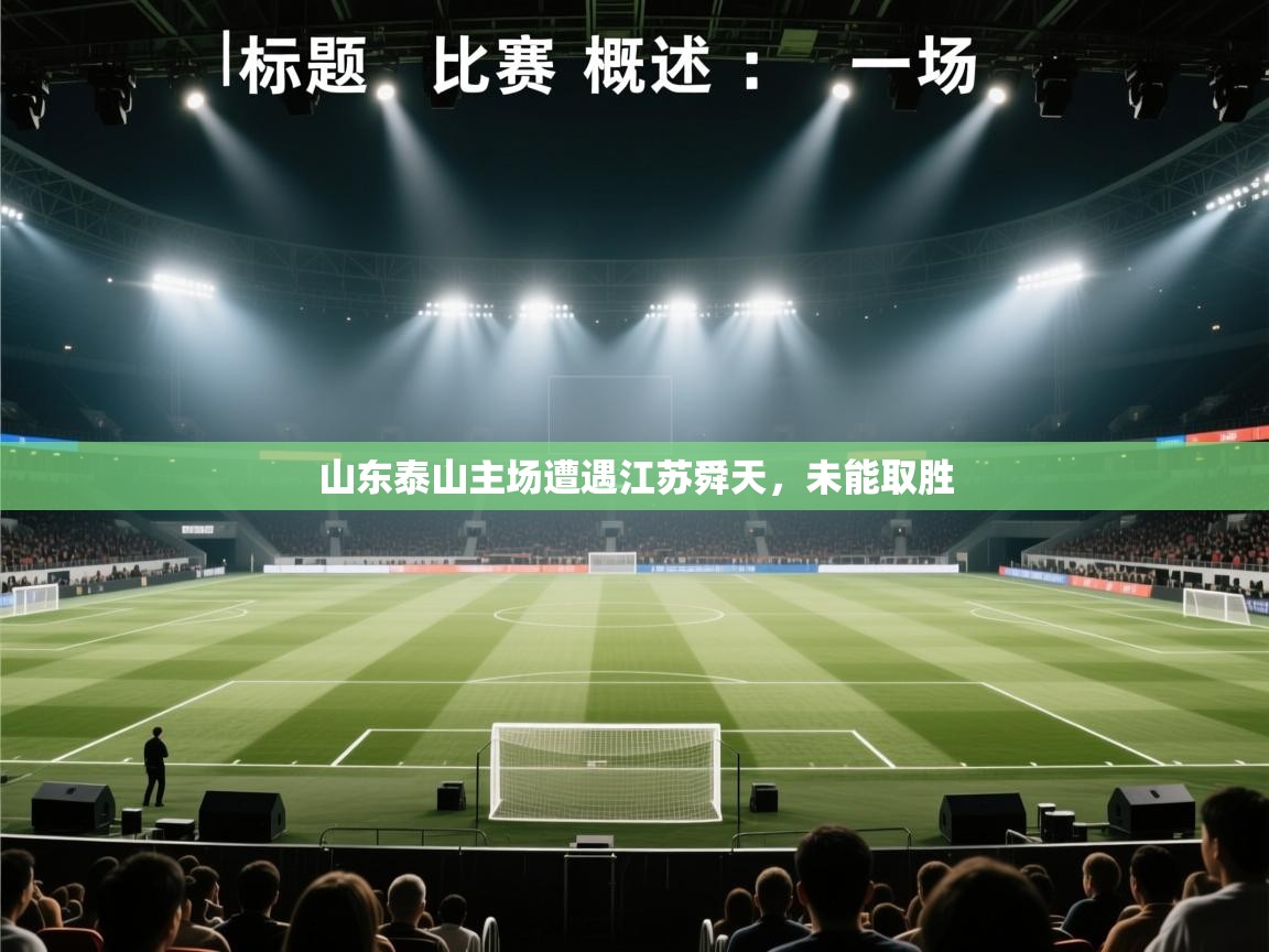 山东泰山主场遭遇江苏舜天，未能取胜  第1张